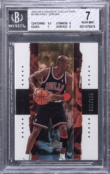 2003-04 UD "Exquisite Collection" #3 Michael Jordan (#023/225) - BGS NM 7 - Michael Jordans Jersey Number!